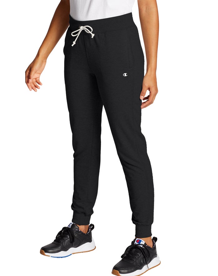 Champion French Terry Joggingbroek Dames - Zwart - Belgie 9726QJEDT